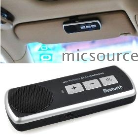 BT004 Wireless Bluetooth Handsfree Speakerphone Sun Visor Bluetooth Car Kit With Car Charger Free Shipping