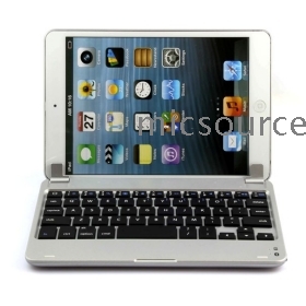 M6 Aluminum Bluetooth Wireless Keyboard with protective shell and Sleep function for ipad mini Free Shipping