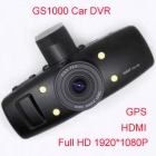 GS1000 Car DVR Full HD 1920*1080P HDMI 30FPS GPS G-Sensor 1.5 inch Screen 4X Digital Zoom 120 Degrees Wide Angle Night Vision Car DVR Camera With H.264 Ambarella Chip Free Shipping 