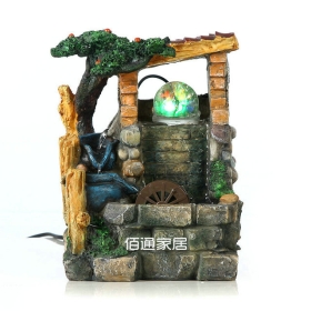 2030 free shipping tree water mist artwork rockery atomization LED flashing crystal ball moving water fountain air humidifier best gift ornaments for lover wedding decoration new year christmas 