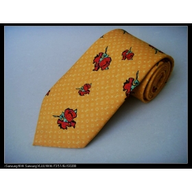 2013 new Ties men's fashion tie stereoscopic yellow - red flowers tie Free shipping 