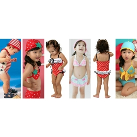 Children girl's  Kids  Swimwear Swimsuit Suits Bikini Suits Summer bathing suits Swimwear & swimming cap