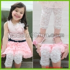 Children girls tight leggings pantyhose Summer paragraph  leggings  white Shorts leggings