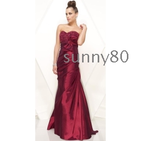 Custom-made Sexy Sweetheart Floor-length Sheath Prom Sleeveless Evening Dresses/Christmas Party Dresses/Bridesmaid Dress/Bride Dresses/Formal Dresses+Free Shipping+Any Size and colors_Sunny80 1384