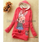 Free shipping fleeces SWEATER qiu dong outfit new han edition of cultivate one's morality paragraph cartoon printing catch hair even female coat B1052 garment cap who #