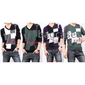 Free shipping sweater male han edition 2011 new winter apparel men's clothing thick sweater v-neck sweater male       