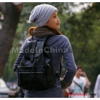 In the fall of 2011 the latest han edition smoke with leather female backpack shoulders 100% head layer cowhide