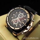 2012 Fashion Men's Wristwatch,Silicone Strap Sports Watch,High Quality A level Movt,Quartz Analog watch,5pcs/lot Freeshipping