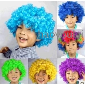Fans explosive  wig revelry clown fancy dress party 15 color