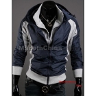 Free shipping personality fashionable tide male love false two even cap design leisure jacket