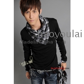Free shipping in Japan and South Korea in British high quality wind handsome grid lapel triangle of thin man who brought design clothing      