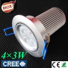 Free Shipping Wholesale 12W CREE XP-E LED Down Lightings Lamps 60 Degree 4*3W ( WW NW or CW )