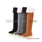  autumn winters han edition with a knee flat boots boots female boots waterproof a flat boots snow boots