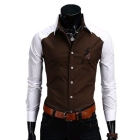 Free Shipping New Men's Shirts.Bump Color Embroidery Shirts,Casual Slim Fit Stylish Dress Shirts Color:Coffee:M- 