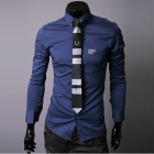 Free Shipping New Men's Shirts Casual Slim Fit Stylish Dress Shirts Colour:Blue,Black,White