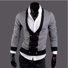 Men's Knitwear V-neck Cardigans Sweater Slim Casual One-button -two-piece Sweater CR26