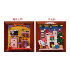 Small mini scene series life miniature kei  DIY manual frame of cabin series can be chosen #4