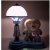 Lovely snoopy desk lamp + pointer type small alarm clock bedroom desk lamp berth lamp of combination of fashionable romance  