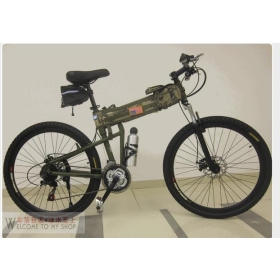  Fold mountain bike hummer one wheel double disk brake mountain bike  