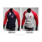 2012 New Arrival Men's Baseball Jerseys Jacket LOGO emirates smiling face embroidery BLUE,GRAY. US Size:S-M-L-XL,JK1203