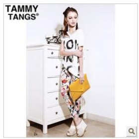 2012 the new spring summer short sleeve lady  and white T-shirt unlined upper garment short sleeve render of cultivate one's morality  