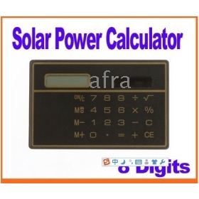 Dropshipping 8 Digits Solar Power Thin Mini Small Card Style Calculator,freeshipping 