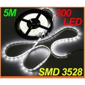 Dropshipping 12V 5M/Roll (5M/lot) IP65 Waterproof Epoxy SMD 3528 LED Strip Light with 300 SMD LED Flexible led Strip Free Shipping 