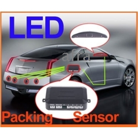 car 4 Sensors system 12V car LED Display Parking Reverse Backup  kit,Free Shipping 