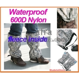 New Outdoor Hiking Climbing Snow Waterproof Nylon Fleece Gaiters Camouflage/Red + Black Color/Navy Blue,freeshipping,dropshipping 