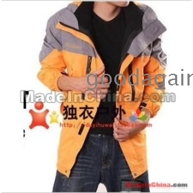 Outdoor clothing twinset fleeces bladder charge clothing male waterproof coat to keep warm