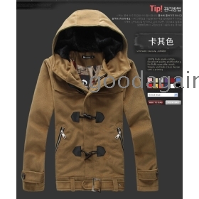 free shipping  Autumn outfit new men's clothing han edition tide ox horn buckle man woollen hat thick coat men's even from leisure jacket