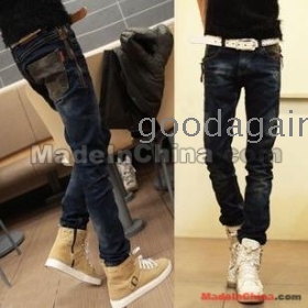 Cultivate one's morality elastic man feet pants jeans men's trousers tight trousers straight cylinder qiu dong outfit tide