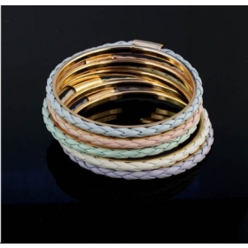  Free Shipping  women Punk Jewelry Fashion hand-woven gold-plated multi-color bracelet female