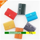 [CPA Free Shipping] Wholesale 10 Colors Genuine Cow Leather Name Card Holder / Business Card Case 12pcs/lot (-46) 