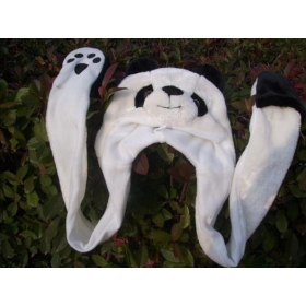 [CPAP Free Shipping] Wholesale Plush Cartoon Panda Hat With Scarf And Gloves / Halloween Winter Cap 6pcs/lot (SL-28) 