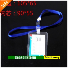 [CPA Free Shipping] Wholesale Standard Multi Size Plastic Working Card Holder With Lanyard 100pcs/lot (SP-91) 