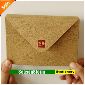 [CPA Free Shipping] Wholesale High Quality Kraft Print Gift Envelope Stationery 200pcs/lot (SP-94) 