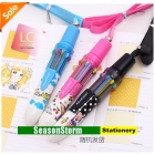 [CPA Free Shipping] Wholesale Cute 10 Colors In 1 Auto Ball Pen Stationery 60pcs/lot (SP-20)