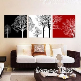 Free Shipping Fortune Tree Modern Decorative Painting The Free Shipping Fortune Tree Modern Decorative Painting The Living Room Triple Frameless Paintings 30