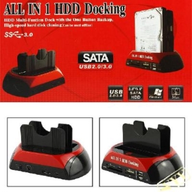 USB 2.0 Hub 2.5" 3.5" SATA/IDE HDD Docking Station 001 