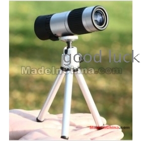 Free shipping huaxiang single binoculars variable times 15-55 x hd BAK7 green film will send a tripod at RMB 68