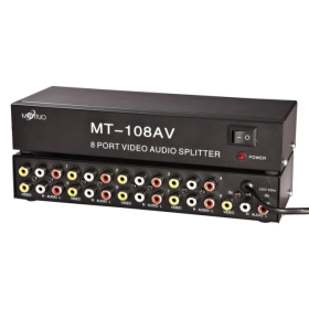 8 port video audio splitter MT-108AV  1in 8out AV divider RCA Splitter