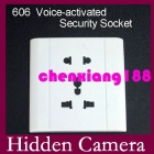 Voice-activated Security Socket Video Recorder Hidden Camera 10pcs/lot 