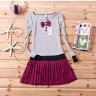 Special offer package 2012 new women's han edition bowknot spring clothing spell long-sleeved dress skirt color in the spring