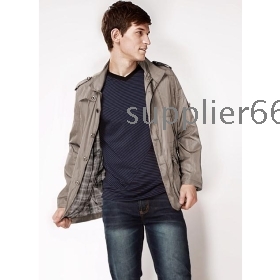 Men's clothing coat 2012 new spring clothing LiLing man in leisure long jacket