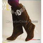 hot sale!!!100% authentic new Round diamond plush lined high heel high cylinder boots sizes:34 35 36 37 38 39  goodagain668