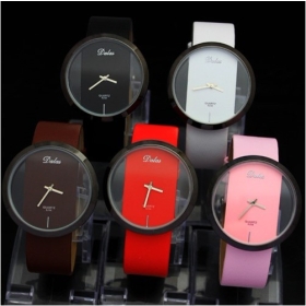 Popular No Second Hand Style Unisex 5 Colorful Quartz Wrist Watch
