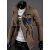 free shipping new Men's The leather bag jacket zipper spell color coat size M L XL XXL  