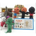 FREE SHIPPING! 100pcs/lot fashion handmade Voodoo Doll phone pendants, fashion dolls (Color: Mixed delivered to you) 