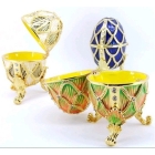 Freeshipping by EMS!New 5 pcs/lot Easter eggs with 100%geunine Crystal trinket box by handmade/decorate box/jewelery box